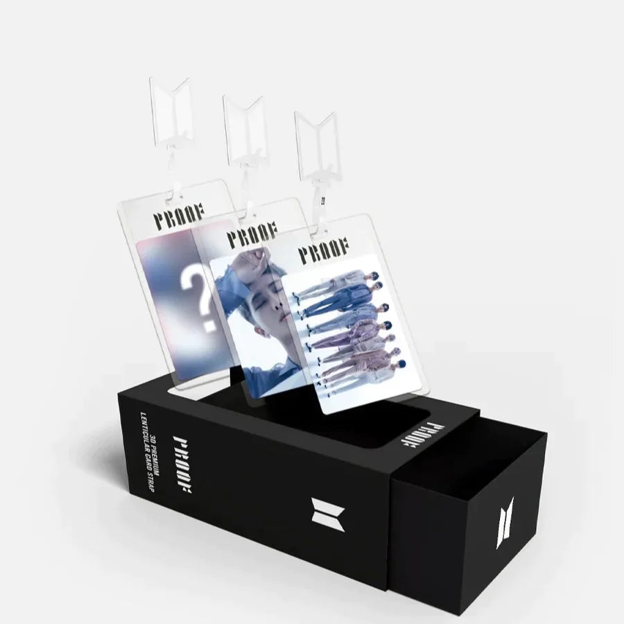 BTS Official Proof Lenticular 3D Premium Card + Strap – kheartshop BTS Official Proof Lenticular 3D Premium Card + Strap – kheartshop
