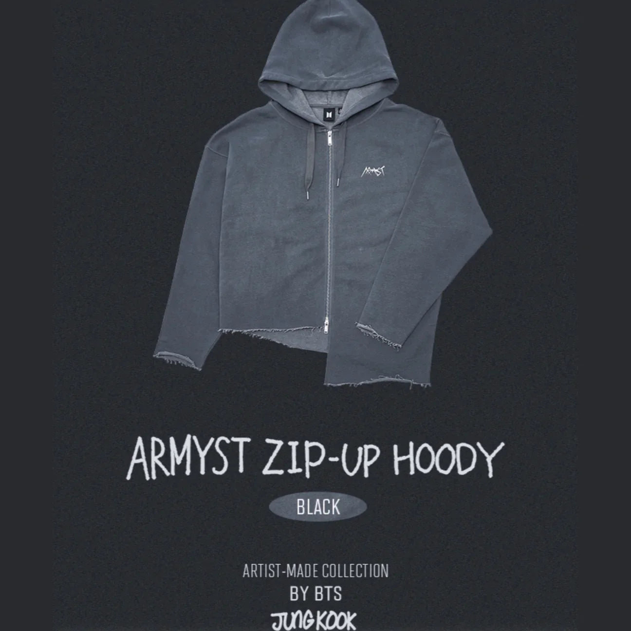 ARTIST-MADE COLLECTION BY BTS Mサイズ ARTIST MADE COLLECTION - JUNGKOOK ARMYST BLACK HOODY (M SIZE