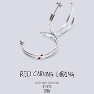 ARTIST MADE COLLECTION - JIMIN RED CARVING EARRING
