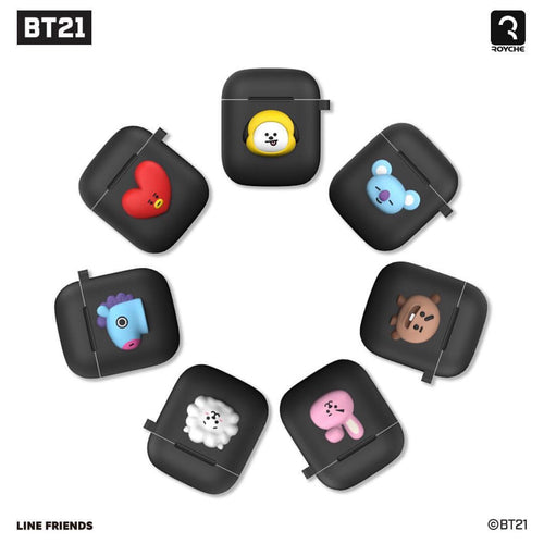 [BT21] Black Edition Silicone Charging Case For Apple Airpod (Free Shipping)